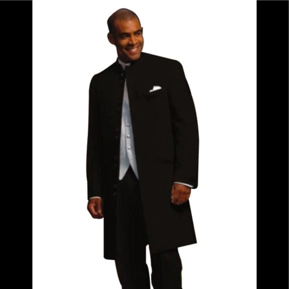 Alberto Nardoni Rome Italy Collection Matrix Style Mandarin Collar Suit Jacket